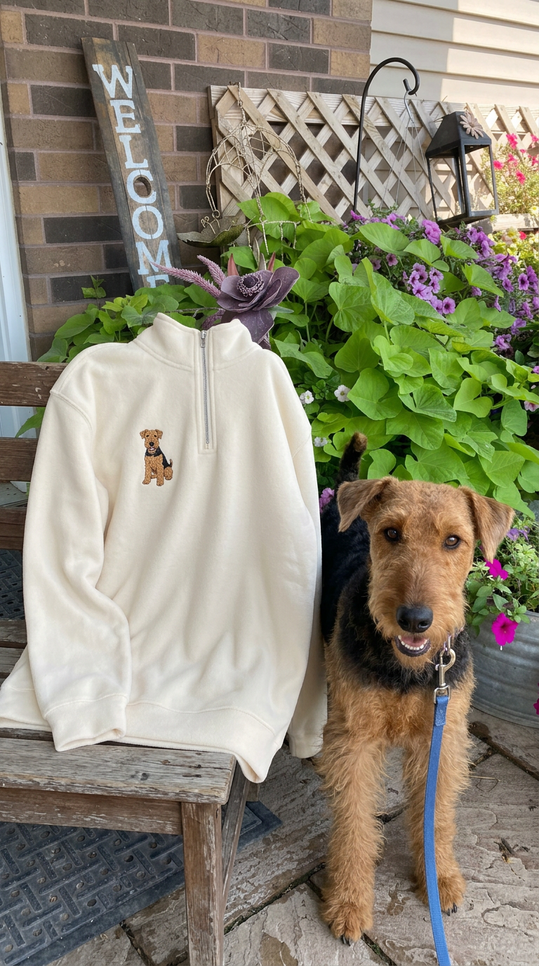 Photo uploaded by a customer of their Airedale Terrier outdoors