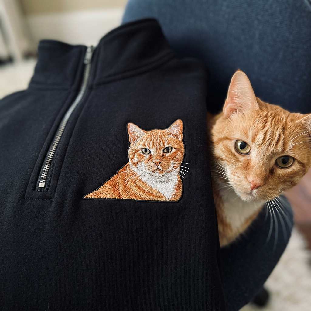 Photo uploaded by a customer of their orange tabby cat